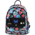 thumbnail image 1 of Lilo and Stitch - Stitch and Angel 10" Faux Leather All Over Print Backpack - 16013, 1 of 2