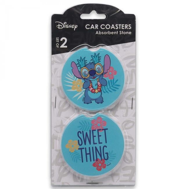 Lilo & Stitch Blue Ceramic Tropical Car Coasters Set