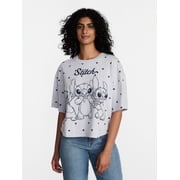 Lilo and Stitch Women's Fashion Boxy Tee, Sizes XXS-XXL