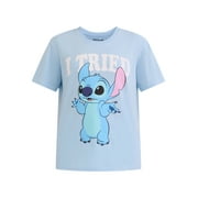 LILO & STITCH Lilo and Stitch Women's Graphic Tee with Short Sleeves, Sizes XXS-XXL