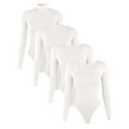 thumbnail image 1 of Liloak Bodysuits for Women, Long Sleeve Bodysuit Pack, Women's Ribbed Bodysuits Basic, Stretchy,Square/Scoop/Crew/Turtle Neck, 1 of 7