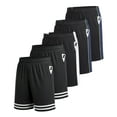thumbnail image 1 of Liloak Mens Basketball Shorts 5 Pack With Elastic Waist，Running Shorts For Men 5pcs, Exercise Shorts For Men, 1 of 6