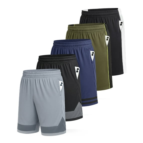 Liloak Mens Shorts Multi Pack 9 Inch Inseam,Basketball Shorts Multipack,Sports Shorts With Pockets
