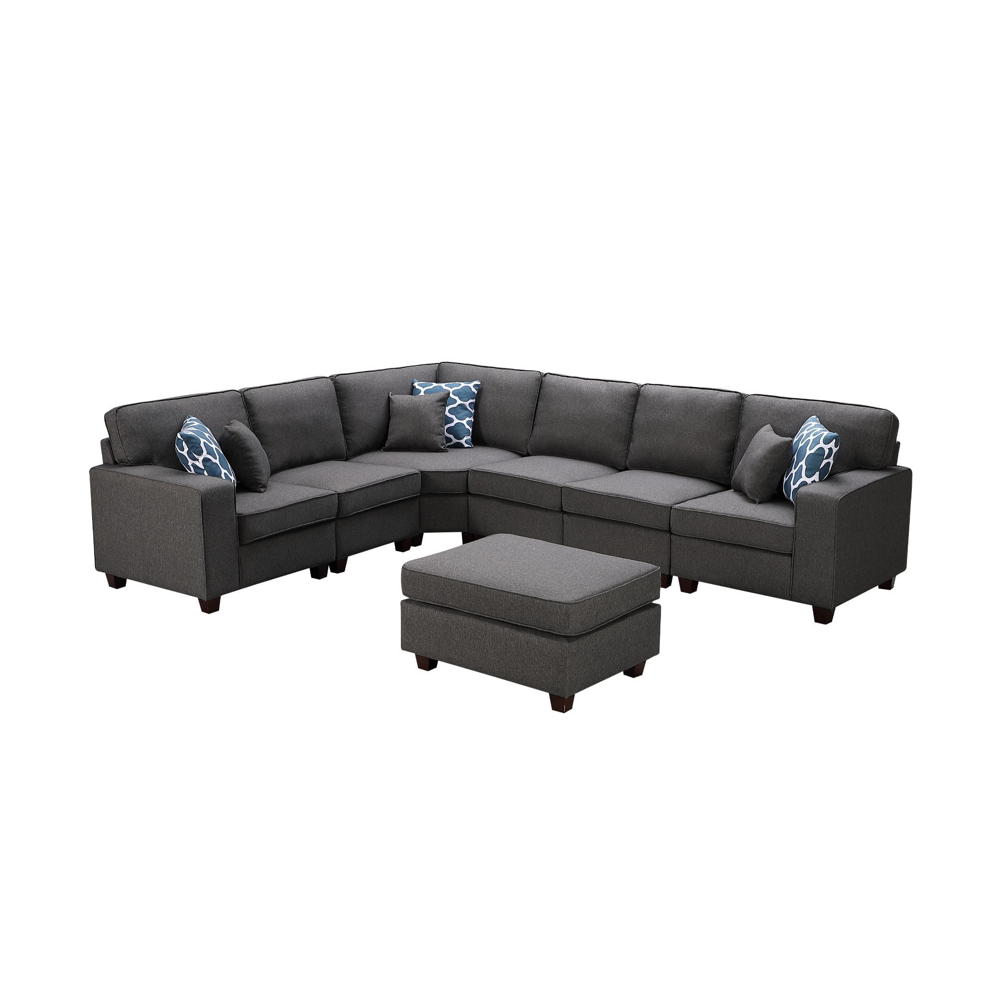 Lilola home casanova 7pc modular sectional sofa with ottoman deals