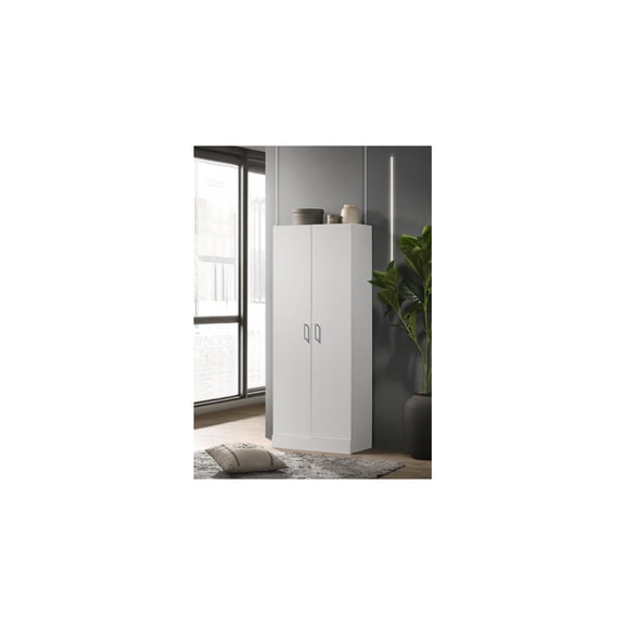 Lilola Home Alara 3-Shelf Engineered Wood Storage Cabinet in White