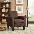 thumbnail image 1 of Lilola Home Angelo Chocolate Microfiber Fabric Armchair, 1 of 7