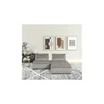 thumbnail image 1 of Lilola Home Anna Velvet 3 Piece Sectional Sofa Ottoman in Light Gray, 1 of 3