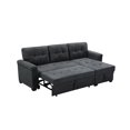 thumbnail image 1 of Connor Dark Gray Fabric Reversible Sectional Sleeper Sofa Chaise with Storage, 1 of 11