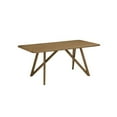 thumbnail image 1 of Darla 70"W Rectangular Walnut Oak Wood Geometric Cross Base Dining Table, 1 of 5