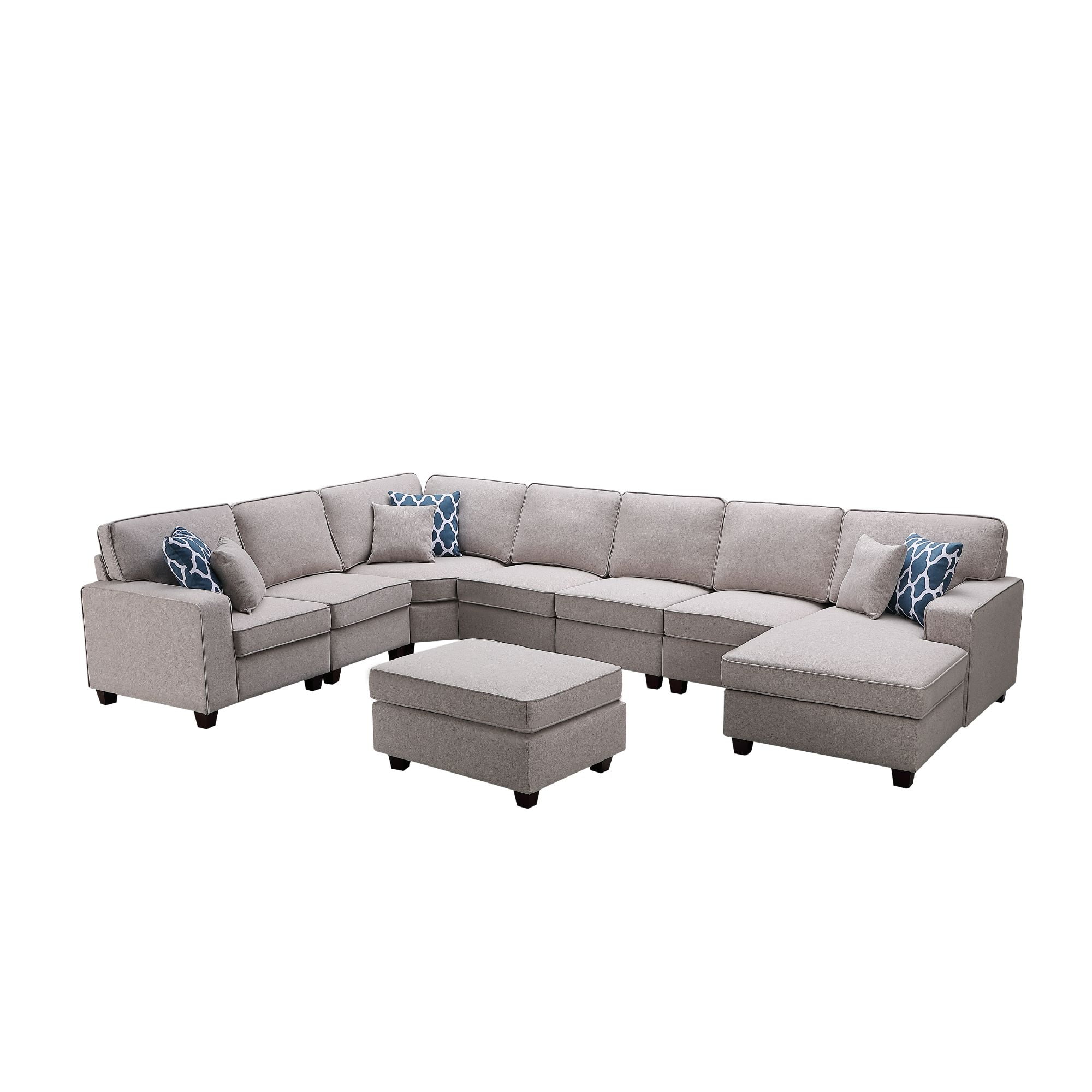 Lilola irma modular sectional sofa chaise and ottoman gray deals