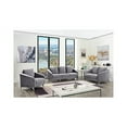 thumbnail image 1 of Lilola Home Sofia Gray Velvet Fabric Sofa Loveseat Chair Living Room Set, 1 of 4