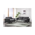 thumbnail image 1 of Lilola Home Stanton 2-Piece Linen Fabric Sofa Set with Tufted Arms in Dark Gray, 1 of 6