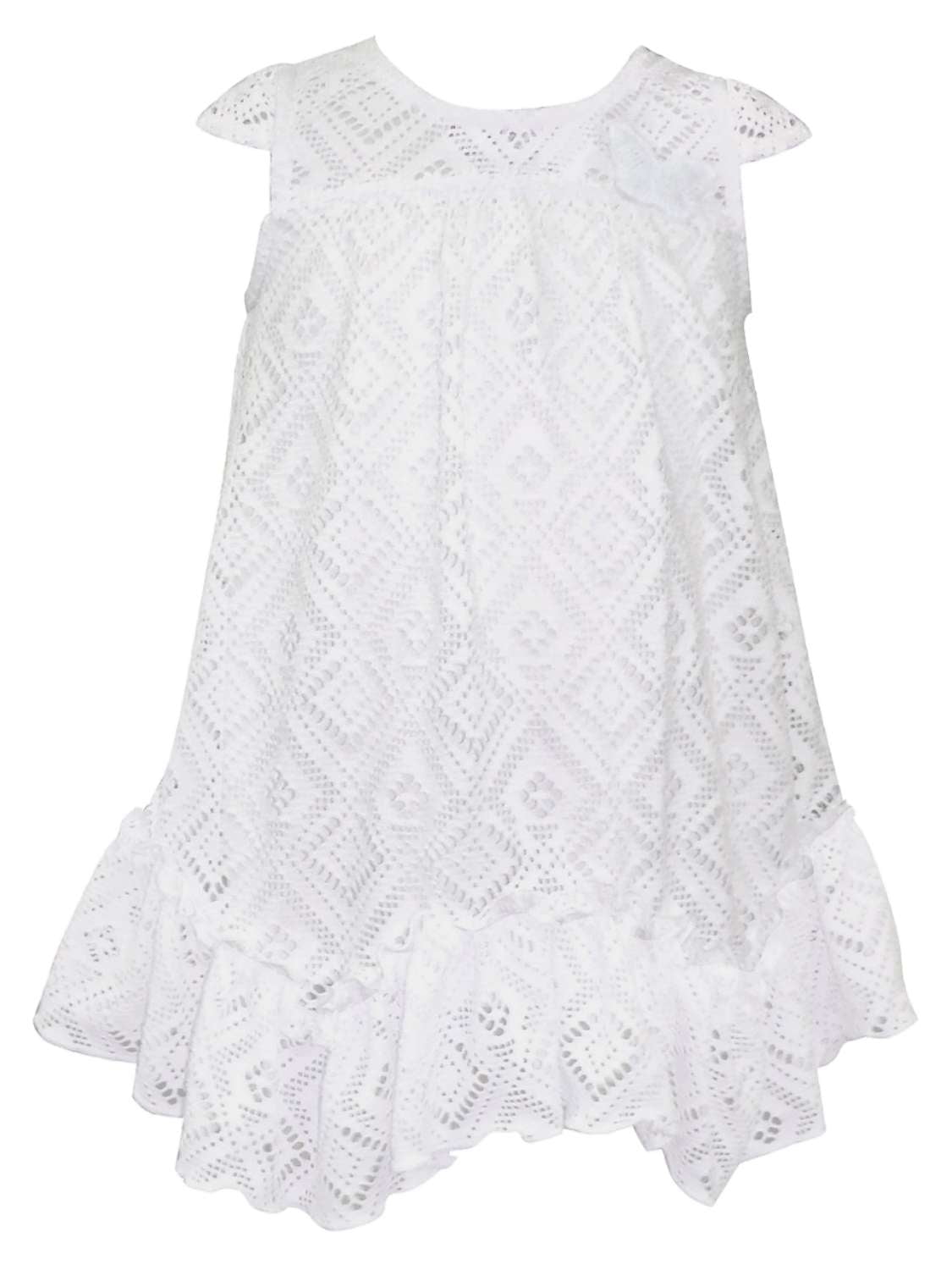 white lace toddler dress Priscilla Girls Dress - Pure White