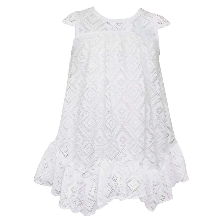 Lilt Toddler Girls White Lace Sun Dress Easter Wedding 3T