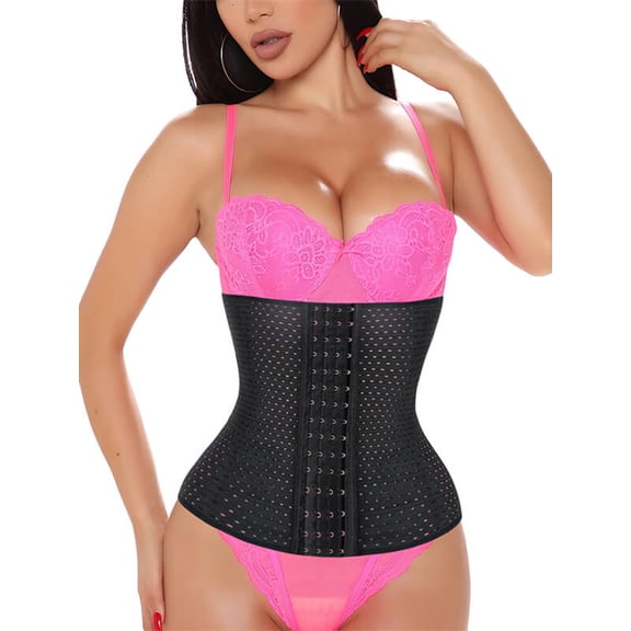 Lilvigor Body Shaper For Women Corset Girdle Tummy Control Trimmer Waist Training Belt w 6 Hook&Eyes Closure Shapewear