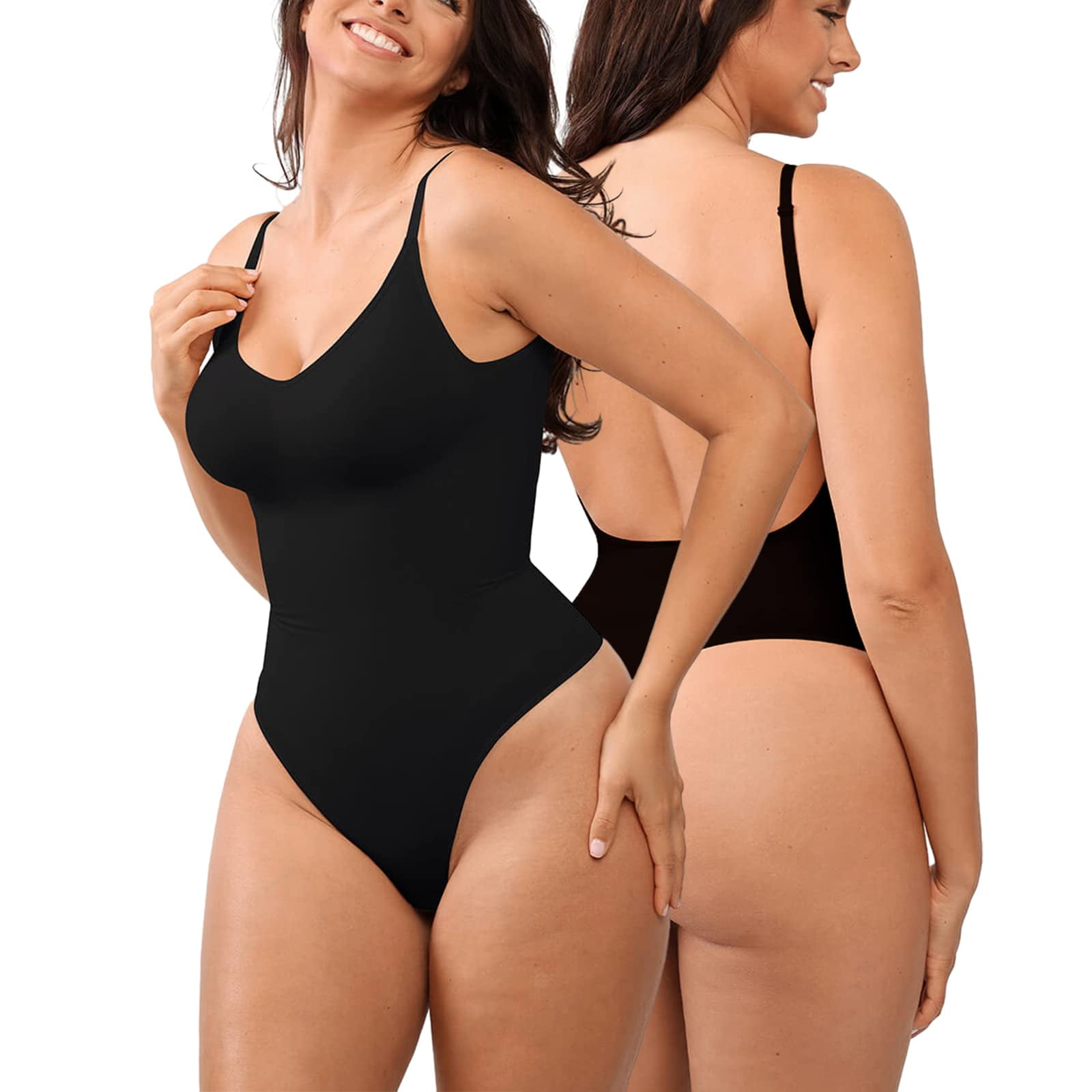 TC Fine Womens No Side Show Shape Firm Control Bodysuit (2X, Nude