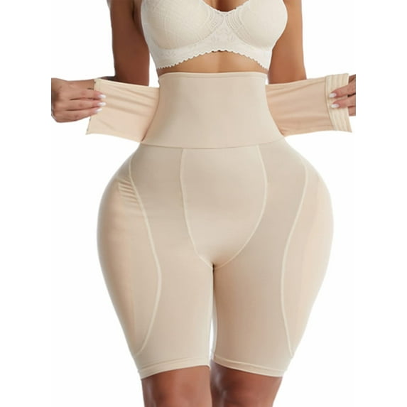Lilvigor Butt Lifter Shapewear for Women Tummy Control Panties High Waist Trainer Thigh Slimmer Shorts Body Shaper With Fake Pad for Hip Enhancer Underwear Hook