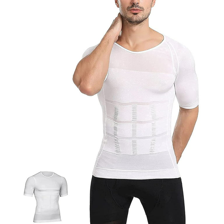 Lilvigor Compression Shirts for Men Slimming Shirt Body Shaper Vest to Hide  Gynecomastia Moobs Base Layer Tank Tops