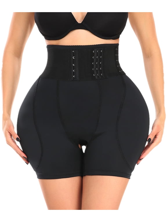 Hip Pads for Women Shapewear with Wrap Belt Hip Dip Pads Hip Padded Enhancer Butt Lifter Tummy Control Panties for Daily