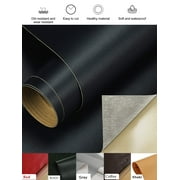 Lilvigor Leather Repair Patch self Adhesive, Leather Repair kit Vinyl Leather Patches for Couch, Furniture, car seat, Sofa, Shoe, Wall (Black, 7.8-61.8 inch)