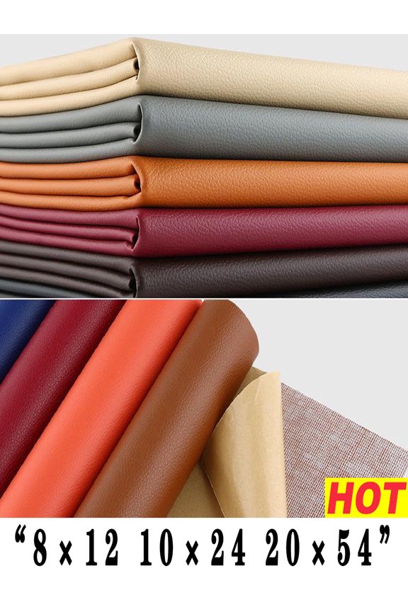 Leather Repair Tape with Self-Adhesive, Black, 11.8"/23.6"/61.8"