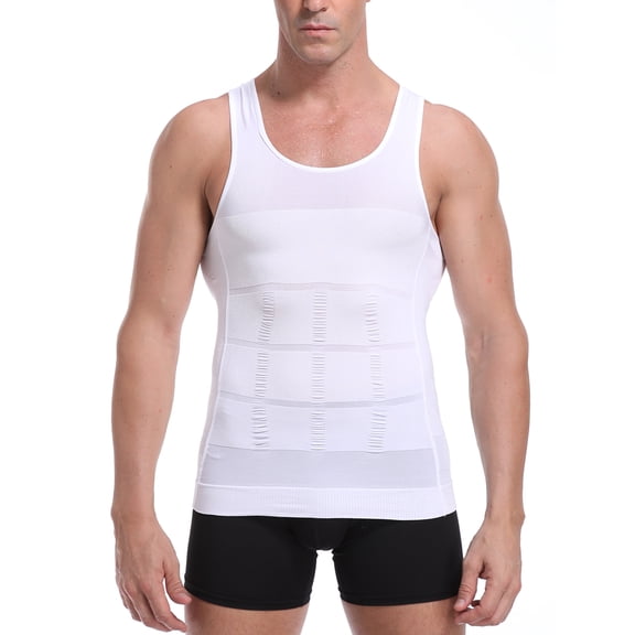 Lilvigor Men's Body Shaper Slimming Shirt Tummy Vest durable Thermal Compression Base Layer Slim Muscle Tank Top Shapewear