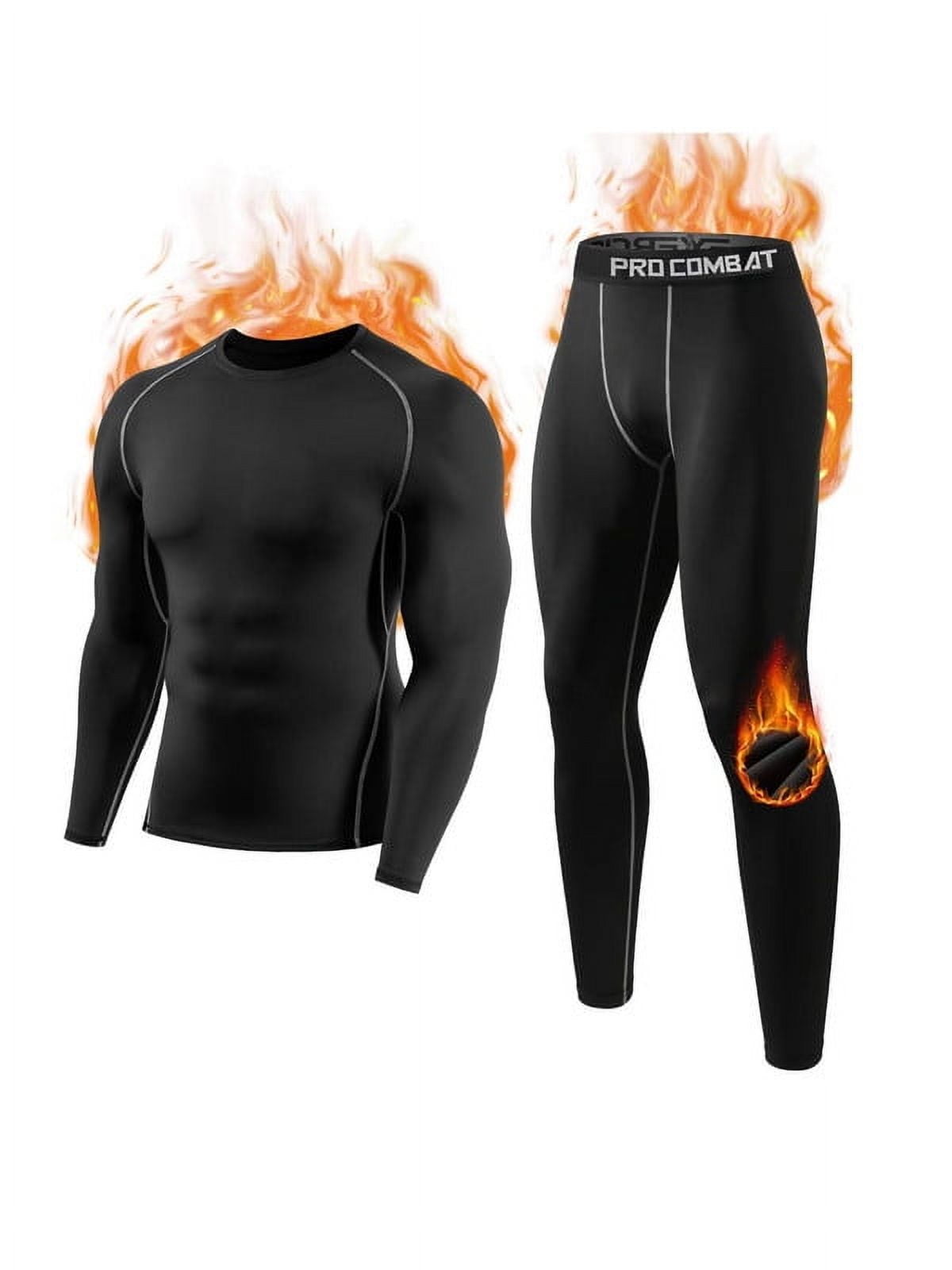 5Pcs Outfit Set for Men's Compression Pants Shirt Top Long