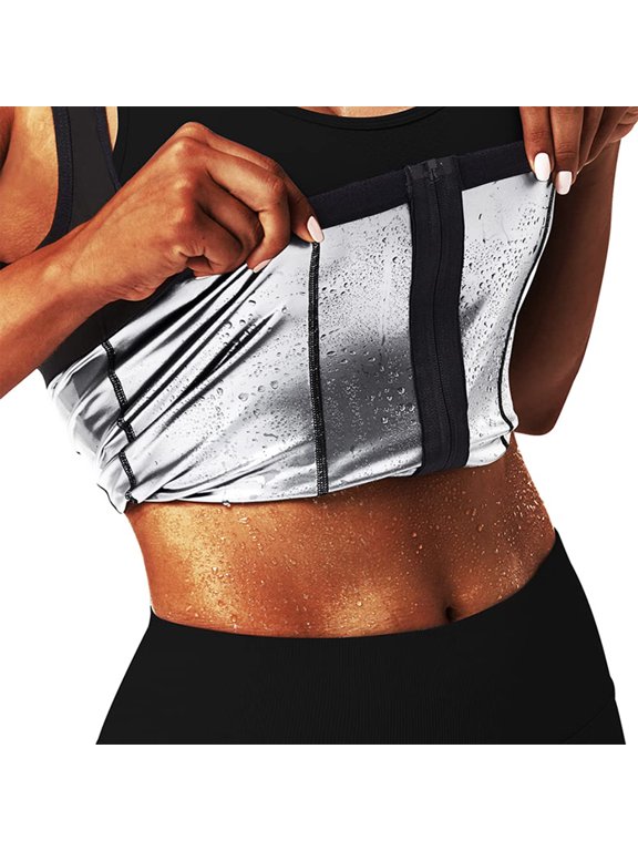 Sauna Suit Waist Trainer Vest Sweat Heat Trapping for Women Corset Tank Top Zipper