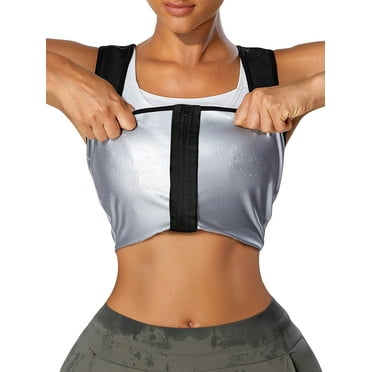 Lilvigor Sauna Suit for Women Waist Trainer Sweat Vest Plus Size Shapewear with Zipper for Workout