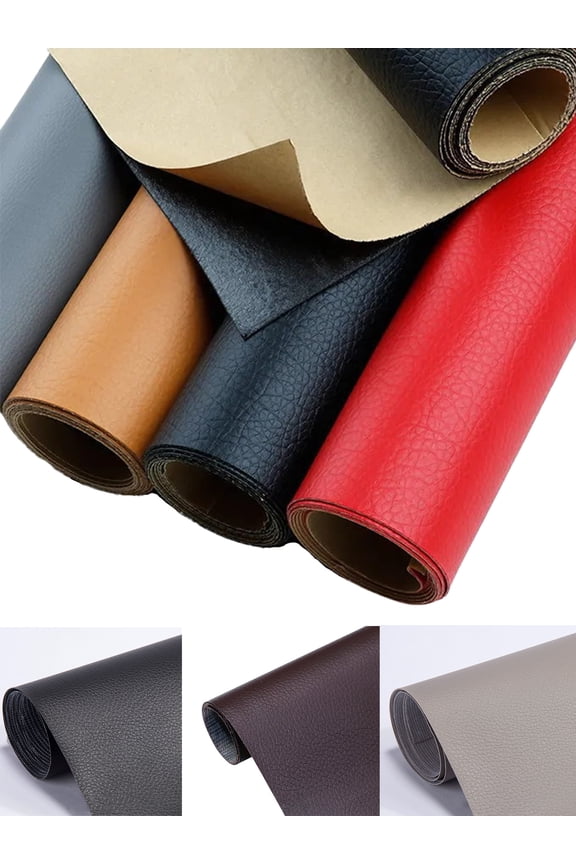 Self Adhesive Leather Pu Fabric Repairing Patches for Sofa, for Car Seats, for Clothing 7.8-61.8 inch(Black)