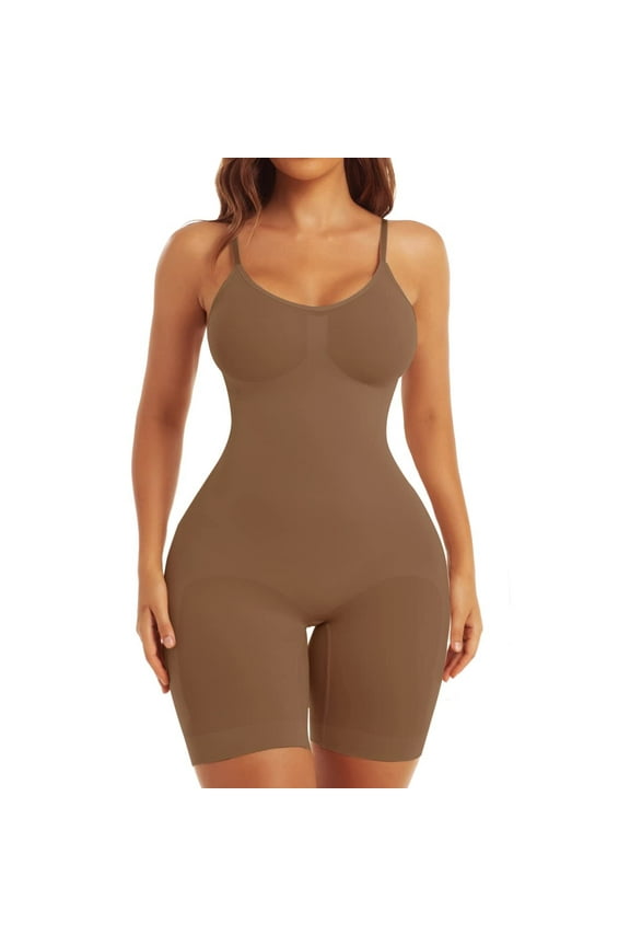 Shapewear Bodysuit for Women Tummy Control - Thigh Slimmer Seamless Butt Lifting Full Body Shaper Plus Size