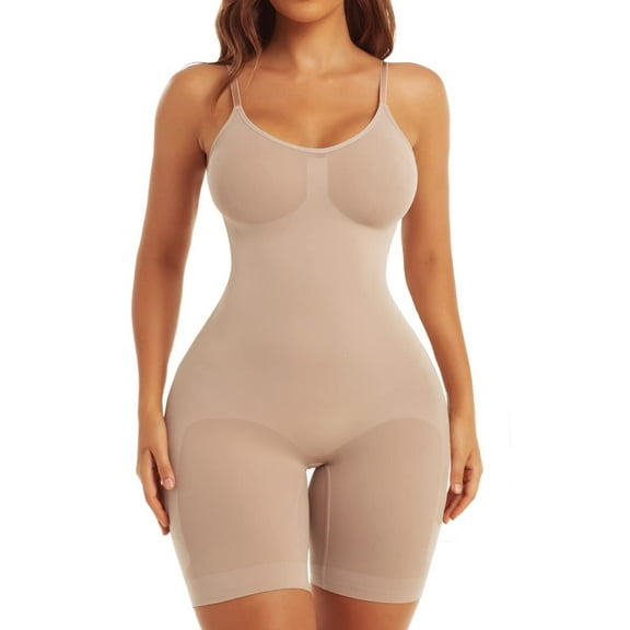 Lilvigor Shapewear Bodysuit for Women Tummy Control - Thigh Slimmer Seamless Butt Lifting Full Body Shaper Plus Size