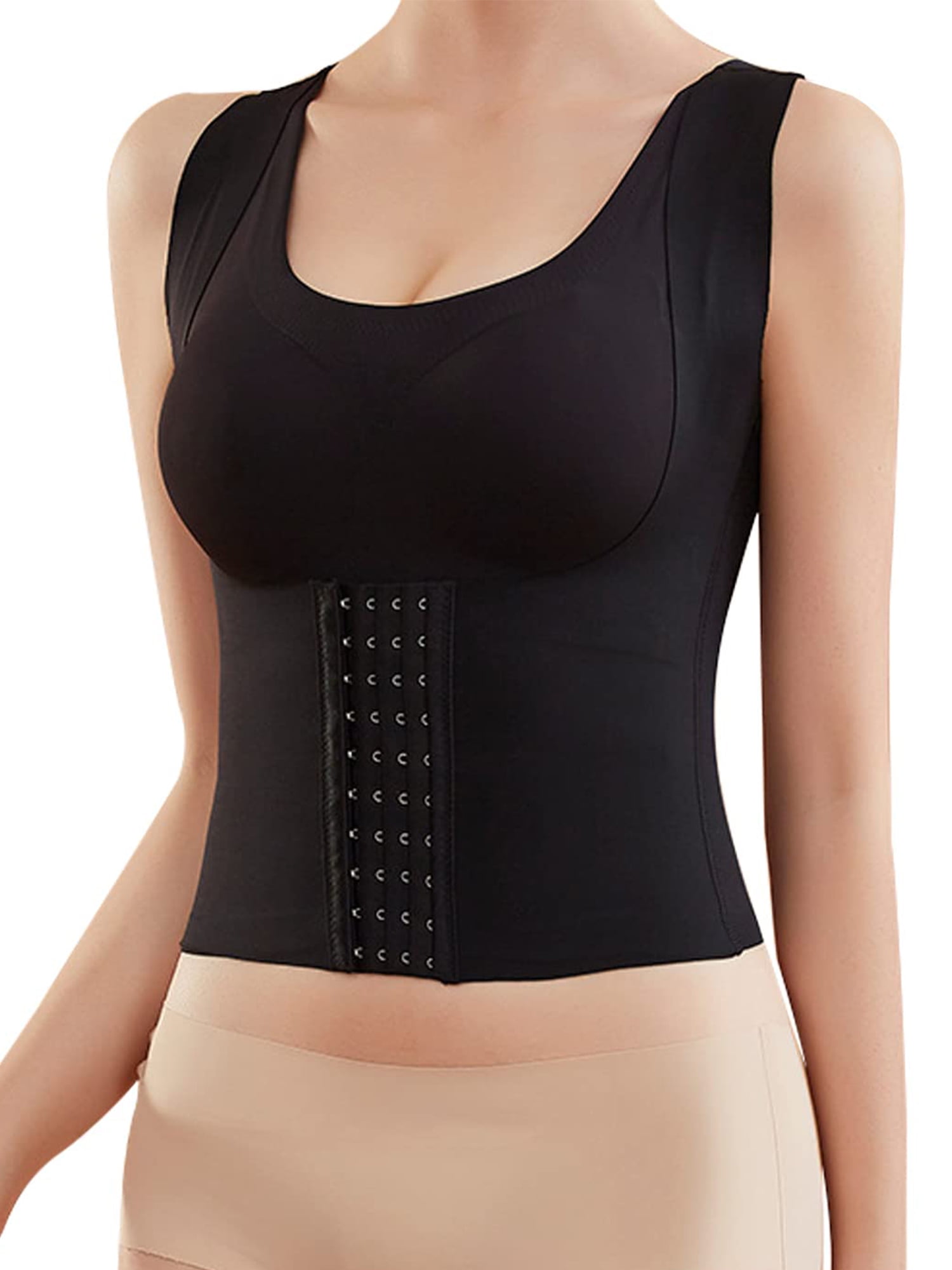 Black Corset Slimming Camisole Body Shaper Top For Tightening