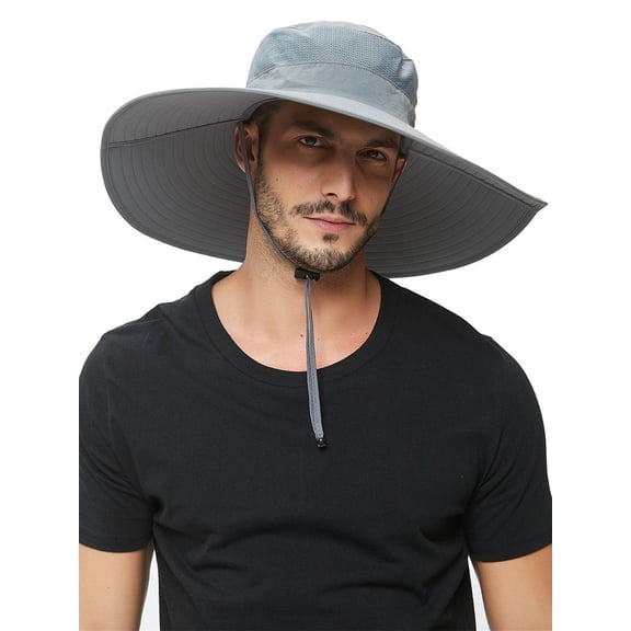 Lilvigor Super Wide Brim Sun Hat-UPF 50+ Protection,Mens/Womens hat for Fishing, Hiking, Gardening,Camping,Breathable Nylon & Mesh