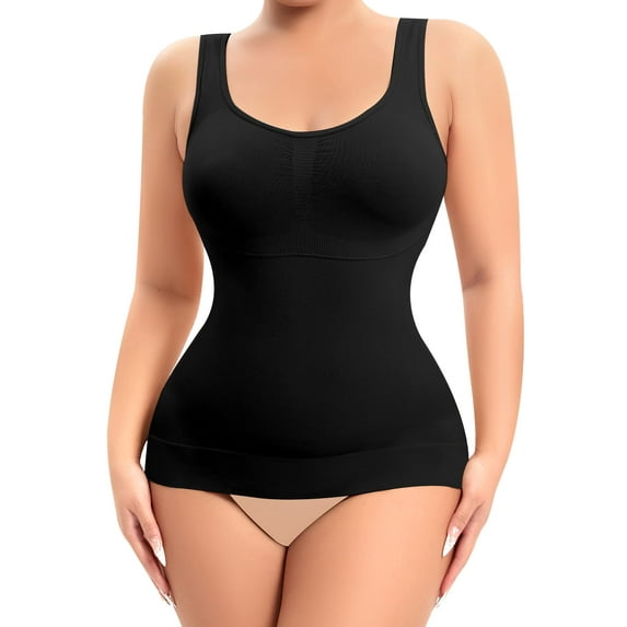 Lilvigor Tummy Control Camisole for Women Shapewear Tank Tops with Built in Bra Slimming Compression Top Vest Seamless Body Shaper