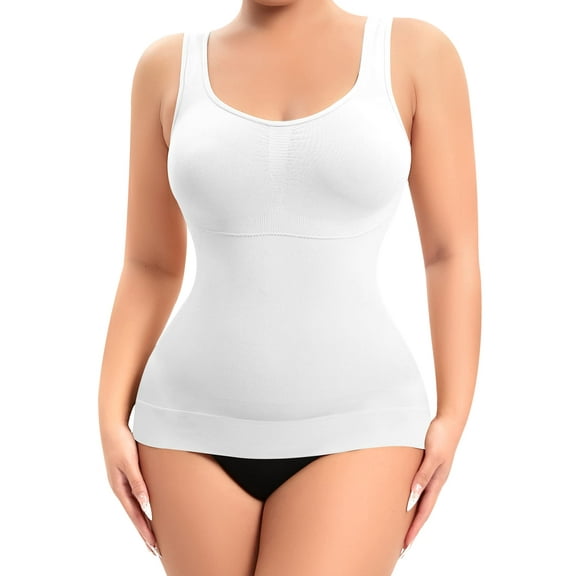 Lilvigor Tummy Control Camisole for Women Shapewear Tank Tops with Built in Bra Slimming Compression Top Vest Seamless Body Shaper