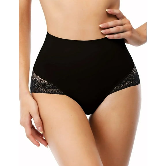 Lilvigor Tummy Control Shapewear for Women High Waisted Slimming Body Shaper Butt Lifter Panties Stomach Girdle Lace Underwear