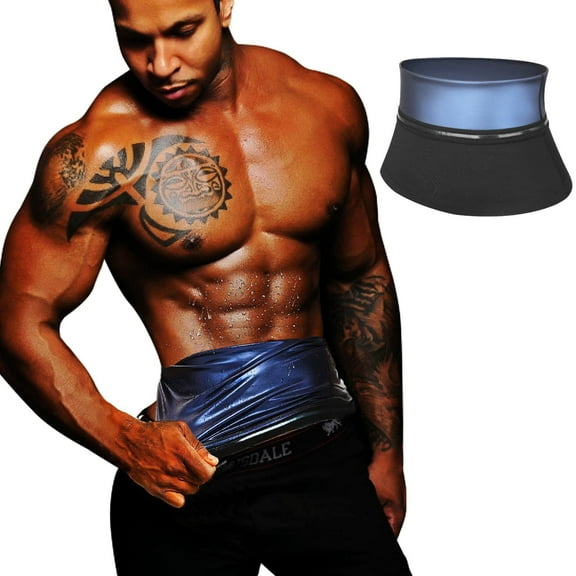 Lilvigor Waist Trimmer for Men Sauna Belt, Neoprene-Free Waist Cincher, Sauna Slimming Belt Sauna Sweat Workout Sports Shaper Stomach Waist Trainer for Weight Loss
