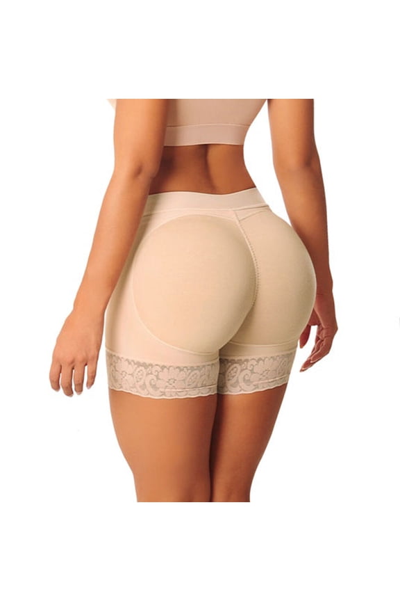 Women Lace Padded Seamless Butt Lifter Hip Enhancer Shaper Panties Underwear 2 Pack