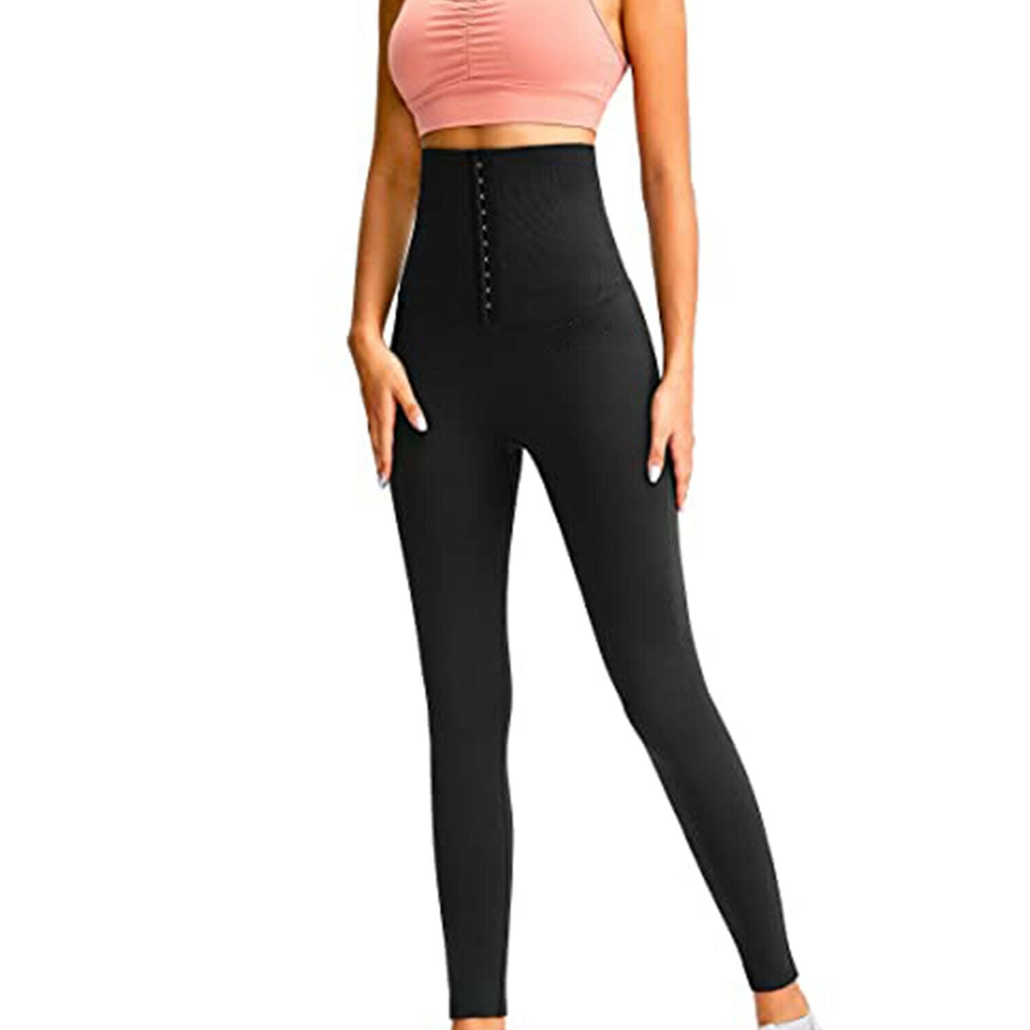 Yoga Pants High Waist Cinchers Shapewear Corset Stretchy Pants Tights Women  Sports Push Up Running Gym Fitness Leggings (Color : Black, Size : Small)