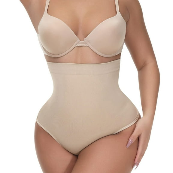 Lilvigor Women's High-Waist Seamless Body Shaper Briefs Firm Control Tummy Thong Shapewear Panties Girdle Shaping Underwear for Wedding Mother's Day