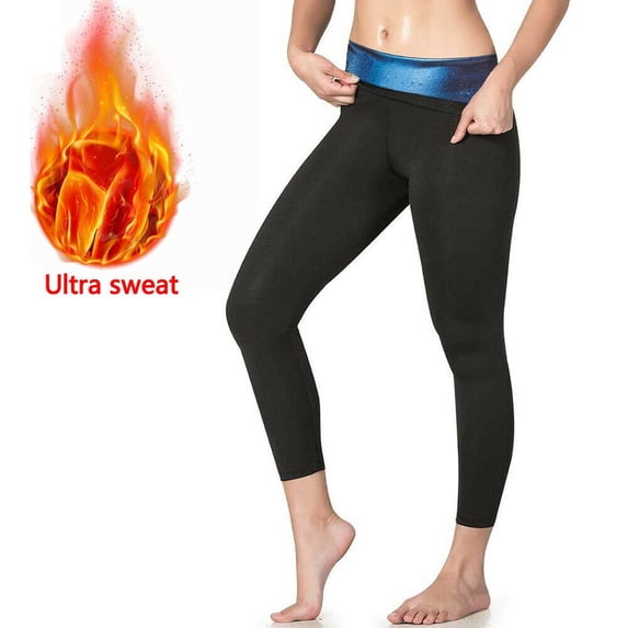 Lilvigor Women's Sauna Leggings Compression High Waist Yoga Pants Thermo Sweat Capris Shaper for Workout Fittness Traning Weight Loss