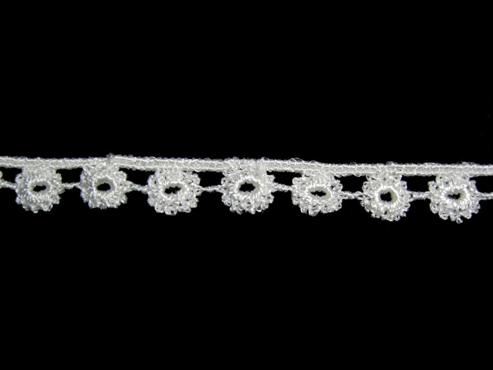 Lily 0.5" Ivory Dainty Floral Crafts Bridal Accessory Venice Lace Trim By Yard