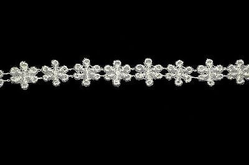 Lily 0.5" White Daisy Flower Venice Lace Trim Floral Sewing Notions By Yardage