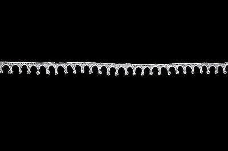 Lily 0.5" White Small Delicate Dainty Crown Shape Venise Lace Trim by Yardage