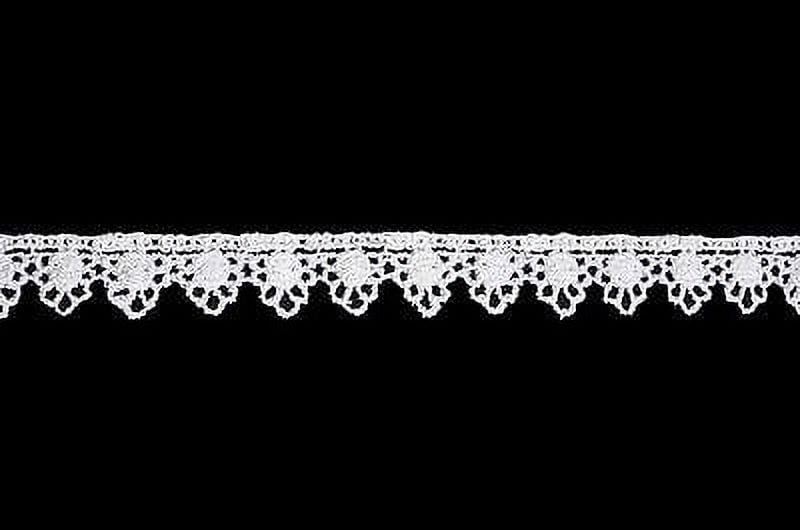 Lily 0.5" White Small Venice Floral Lace Trim Guipure Trimming Sold by Yardage