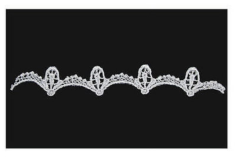 Lily 0.75" White Scalloped Pattern Venice Lace Trim Guipure Craft By Yardage