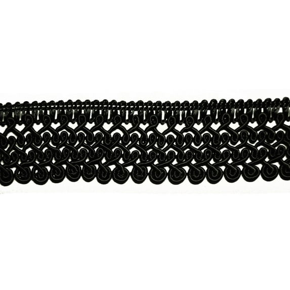 Lily 1.25" Italy Ivory Black Gimp Braid Corded Trim Sewing Crafts By Yardage