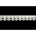 thumbnail image 1 of Lily 1.25" Rayon White and Ivory Venice Scallop Lace Bridal DIY Trim By Yardage, 1 of 2