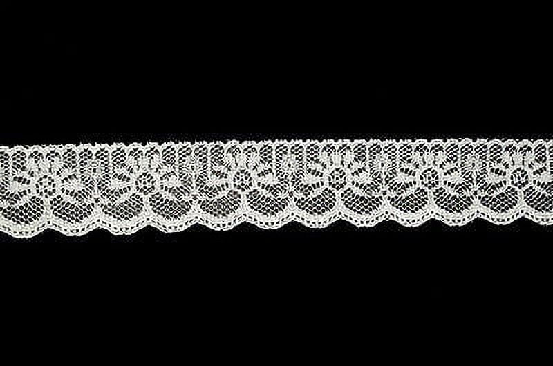Lily 1-3/4" Ivory Peach Burgundy Flat Raschel Floral Lace Trim Wholesale Lot